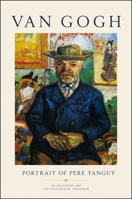 Van Gogh Portrait of Père Tanguy II No1 - Plakat