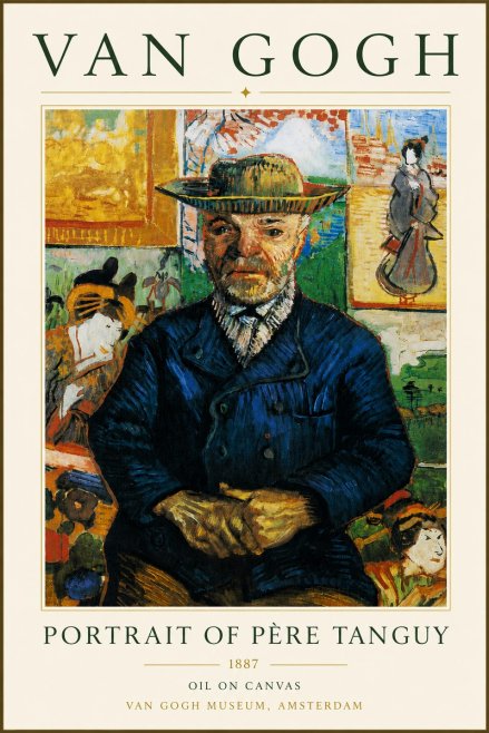 Van Gogh Portrait of Père Tanguy II No4 - Plakat