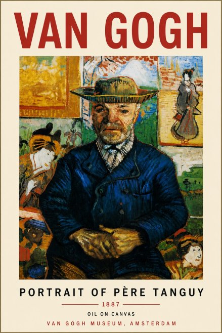 Van Gogh Portrait of Père Tanguy II No6 - Plakat
