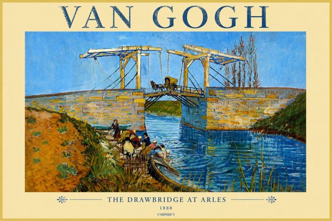 Van Gogh The Drawbridge at Arles I No5 - Plakat