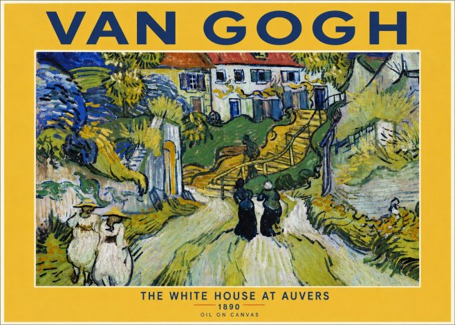 Van Gogh The White House at Auvers No5 - Plakat
