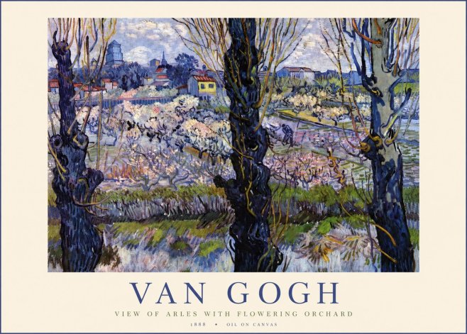Van Gogh View of Arles with Flowering Orchard No1 - Plakat