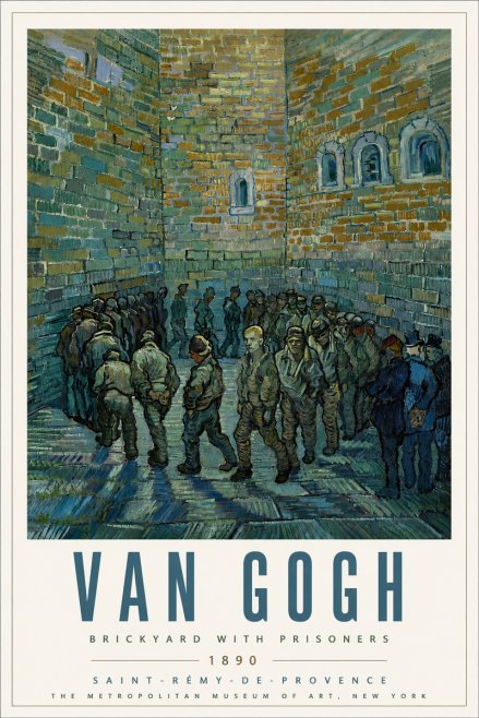Van Gogh Brickyard with Prisoners No4 - Plakat
