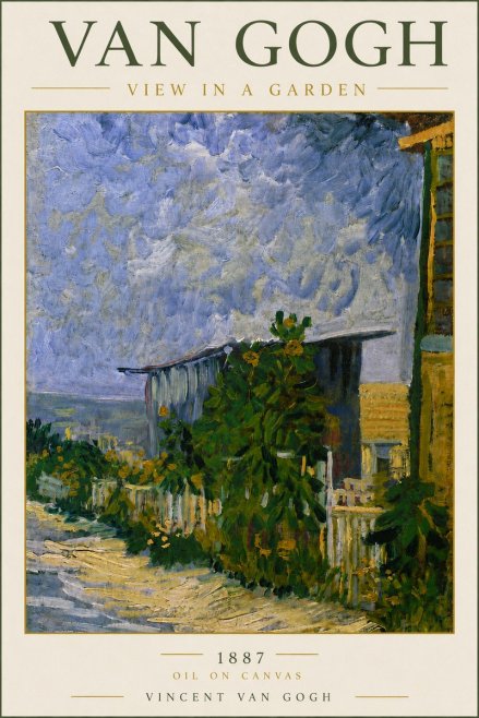 Van Gogh View in a Garden No4 - Plakat