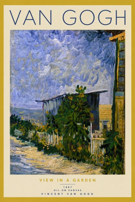 Van Gogh View in a Garden No5 - Plakat