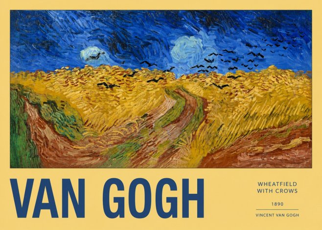 Van Gogh Wheatfield with Crows No2 - Plakat