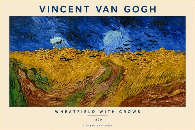Van Gogh Wheatfield with Crows No5 - Plakat