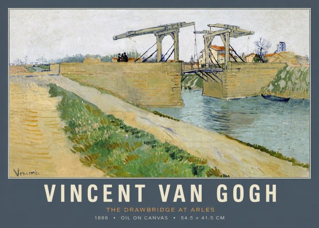 Van Gogh The Drawbridge at Arles II No2 - Plakat