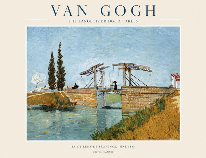 Van Gogh The Langlois Bridge at Arles No1 - Plakat