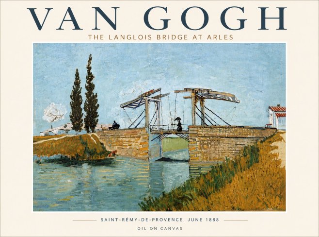 Van Gogh The Langlois Bridge at Arles No6 - Plakat