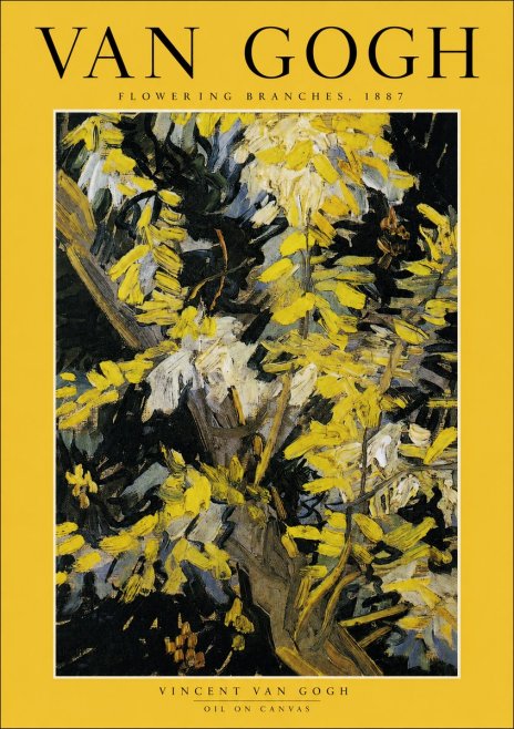 Van Gogh Flowering Branches, 1887 No2 - Plakat