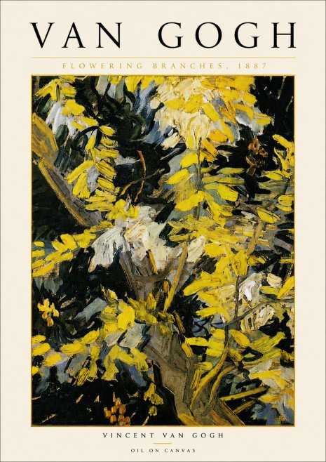 Van Gogh Flowering Branches, 1887 No5 - Plakat