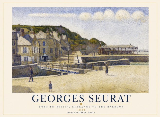 Seurat Port-en-bessin, Entrance to the Harbour, 1888 No6 - Plakat