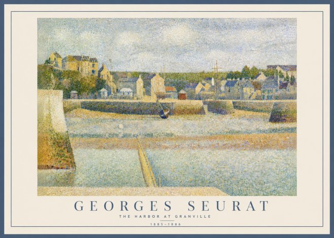 Seurat The Harbor at Granville No5 - Plakat