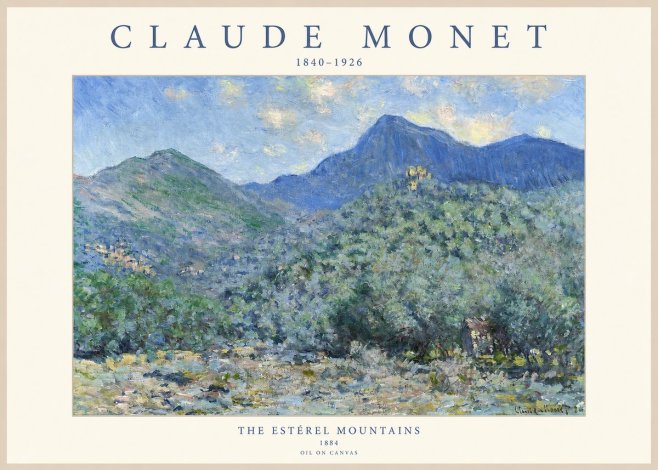 Monet The Estérel Mountains No1 - Plakat