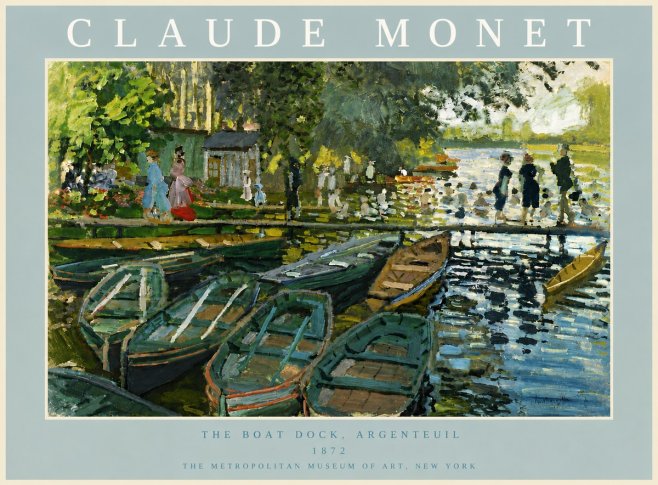 Monet The Boat Dock, Argenteuil No5 - Plakat