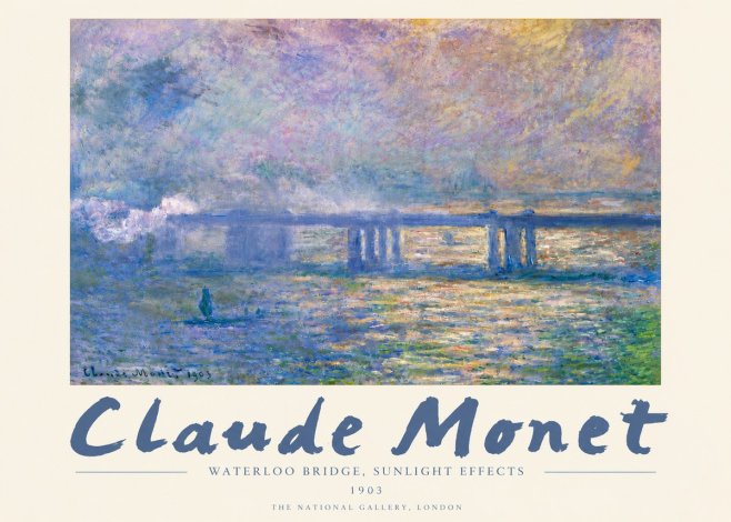 Monet Waterloo Bridge, Sunlight Effects No5 - Plakat