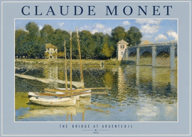 Monet The Bridge at Argenteuil III No2 - Plakat