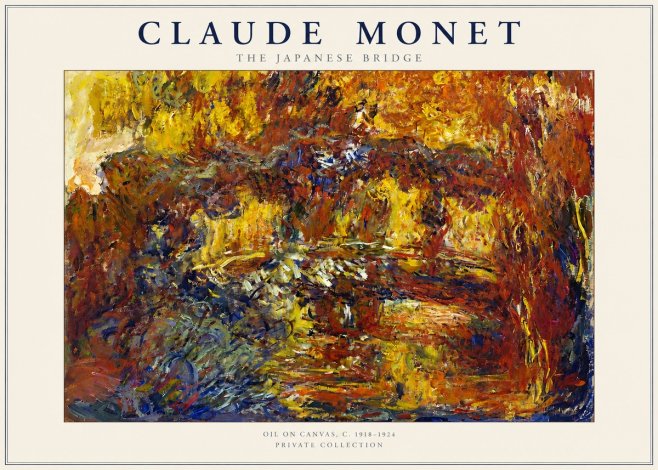 Monet The Japanese Bridge II No2 - Plakat