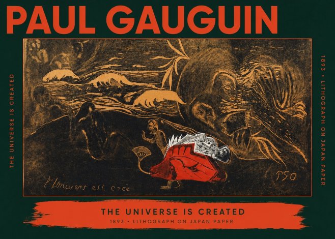 Paul Gauguin The Universe Is Created III No2 - Plakat