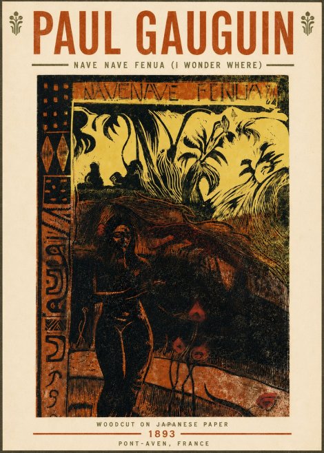 Paul Gauguin Nave Nave Fenua (I Wonder Where) No4 - Plakat