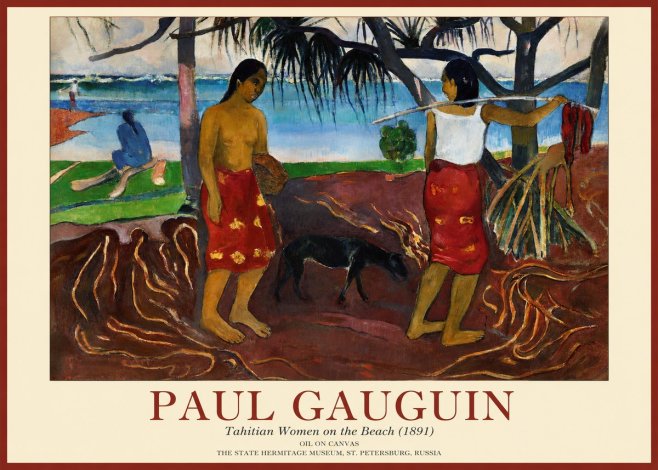 Paul Gauguin Tahitian Women on the Beach (1891) No1 - Plakat
