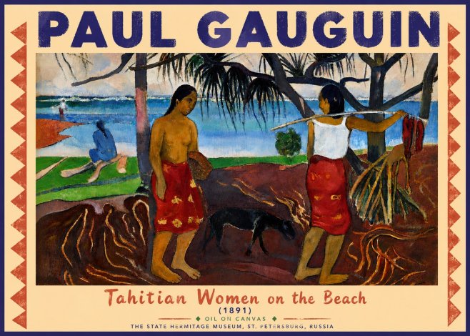 Paul Gauguin Tahitian Women on the Beach (1891) No4 - Plakat