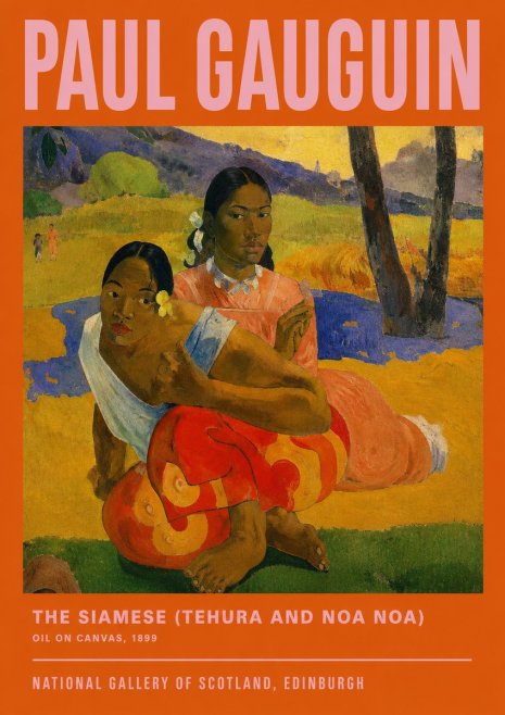 Paul Gauguin The Siamese (Tehura and Noa Noa) No2 - Plakat