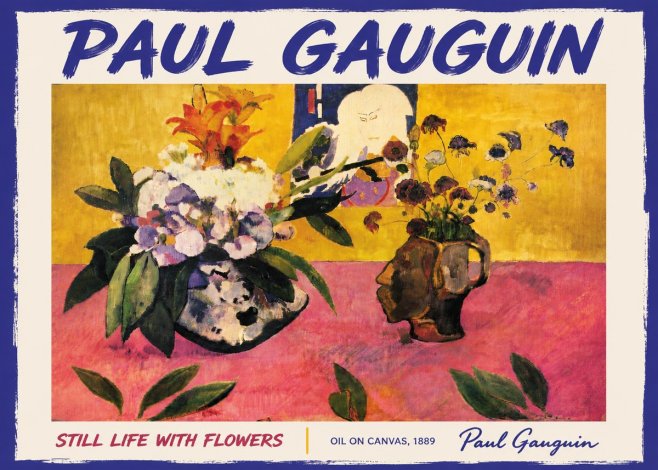 Paul Gauguin Still Life with Flowers No6 - Plakat