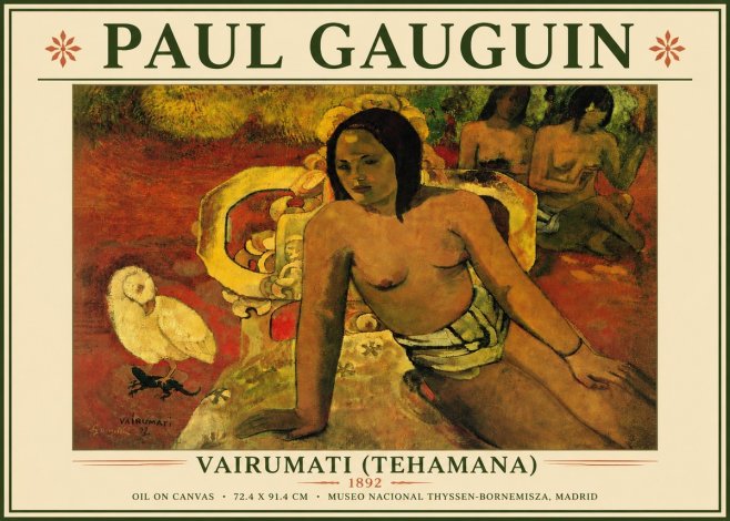 Paul Gauguin Vairumati (Tehamana) No6 - Plakat