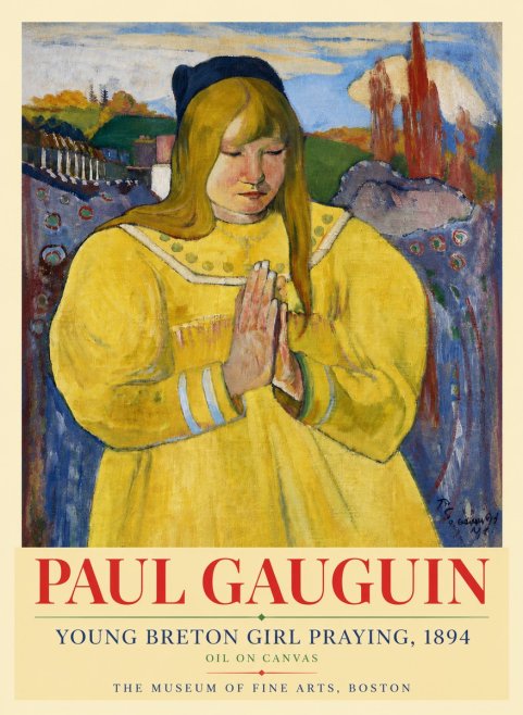 Paul Gauguin Young Breton Girl Praying, 1894 No6 - Plakat