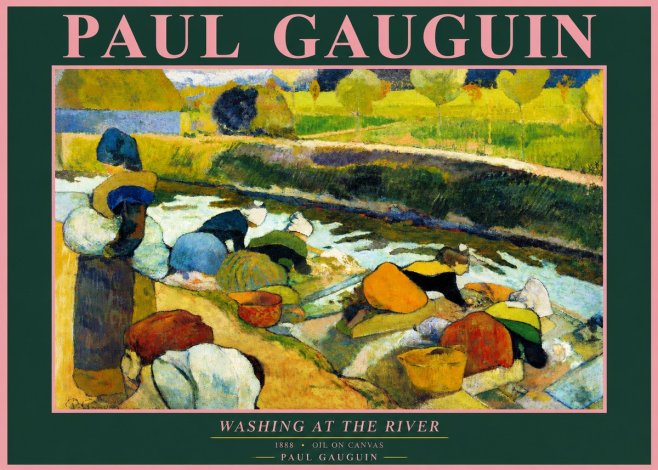 Paul Gauguin Washing at the River No3 - Plakat