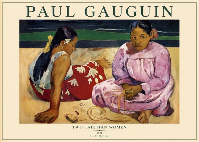 Paul Gauguin Two Tahitian Women III No1 - Plakat