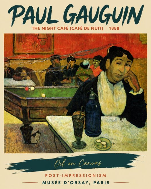 Paul Gauguin The Night Café (Café De Nuit) No5 - Plakat