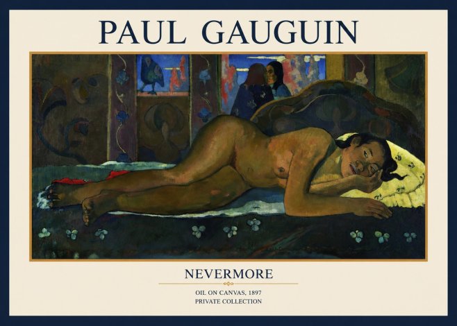 Paul Gauguin Nevermore No1 - Plakat