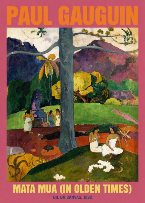 Paul Gauguin Mata Mua (in Olden Times) No2 - Plakat
