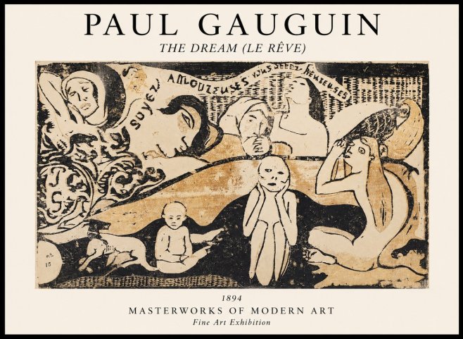 Paul Gauguin The Dream (Le Rêve) No1 - Plakat
