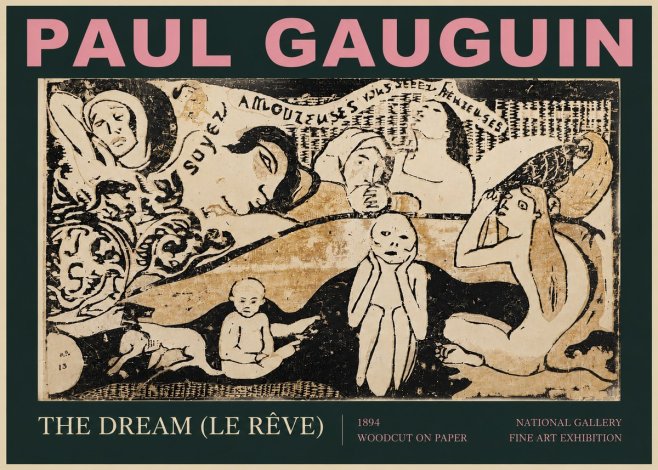 Paul Gauguin The Dream (Le Rêve) No4 - Plakat