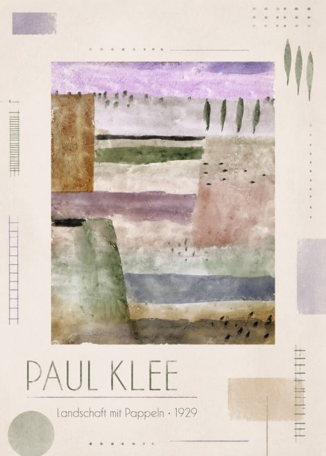 Paul Klee Landschaft Mit Pappeln No5 - Plakat