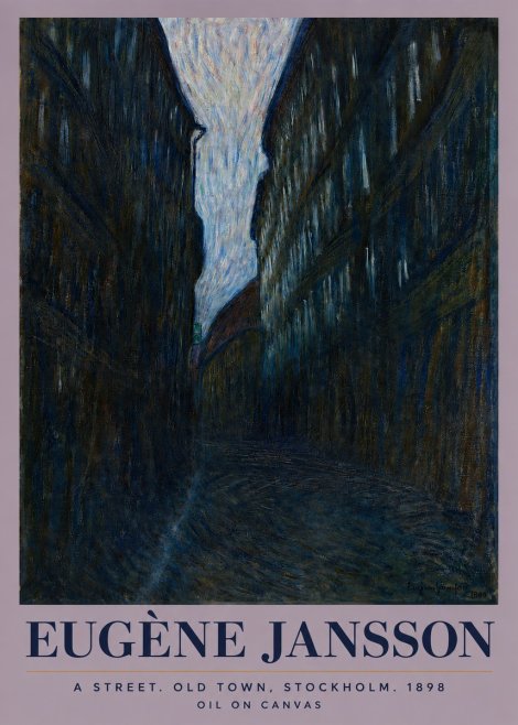 Eugène Jansson A Street. Old Town, Stockholm. 1898 No3 - Plakat