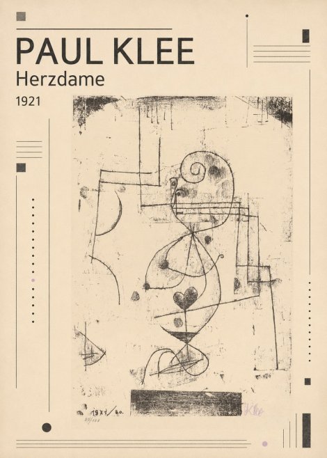 Paul Klee Herzdame No3 - Plakat