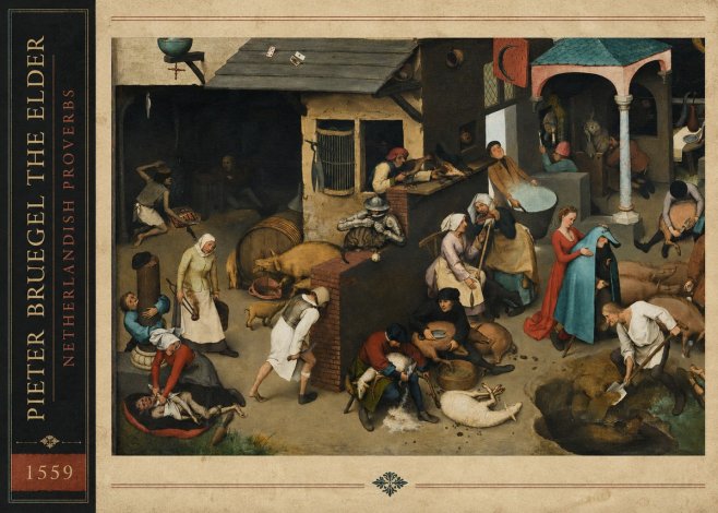 Pieter Bruegel Netherlandish Proverbs VI No3 - Plakat
