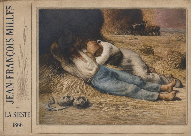 Jean-François Millet La Sieste No2 - Plakat