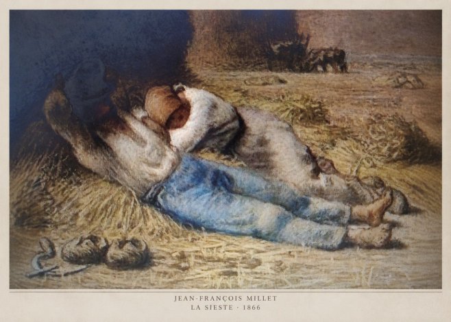 Jean-François Millet La Sieste No5 - Plakat