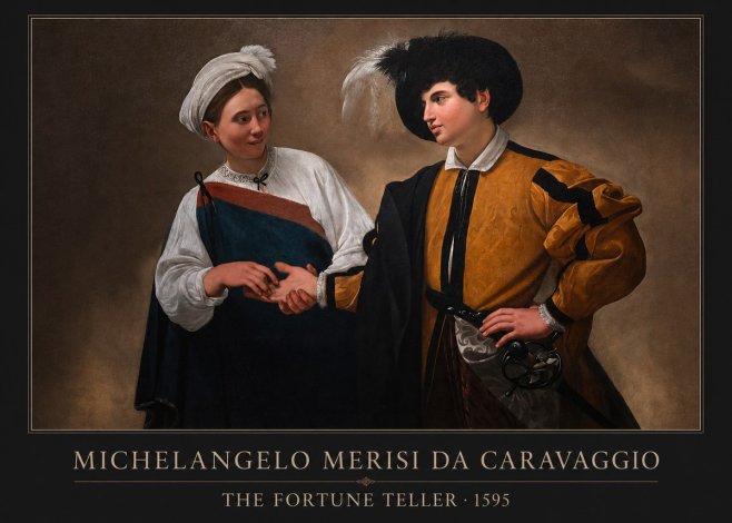 Michelangelo Merisi da Caravaggio The Fortune Teller II No1 - Plakat