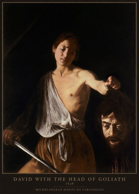 Michelangelo Merisi da Caravaggio David with the Head of Goliath III No6 - Plakat