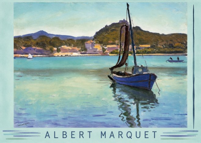 Albert Marquet Blue Boat in the Harbor No3 - Plakat
