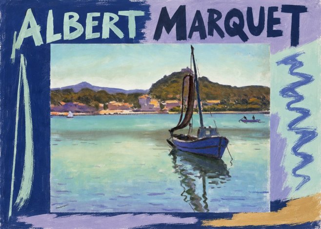 Albert Marquet Blue Boat in the Harbor No6 - Plakat