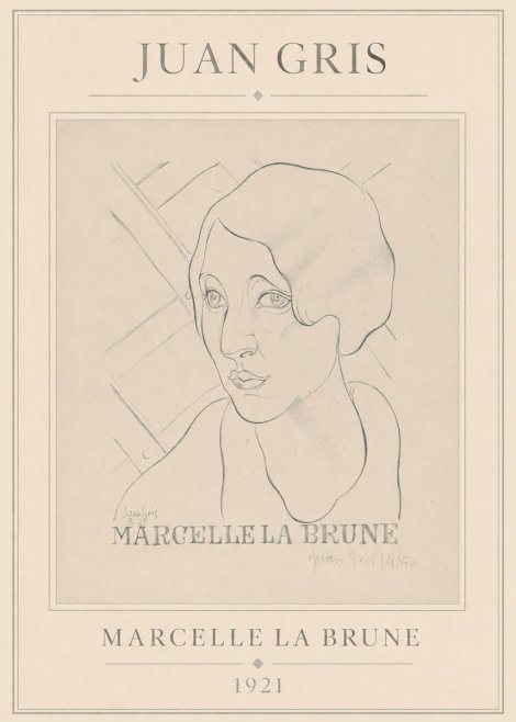 Juan Gris Marcelle La Brune II No1 - Plakat