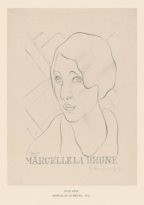 Juan Gris Marcelle La Brune II No6 - Plakat